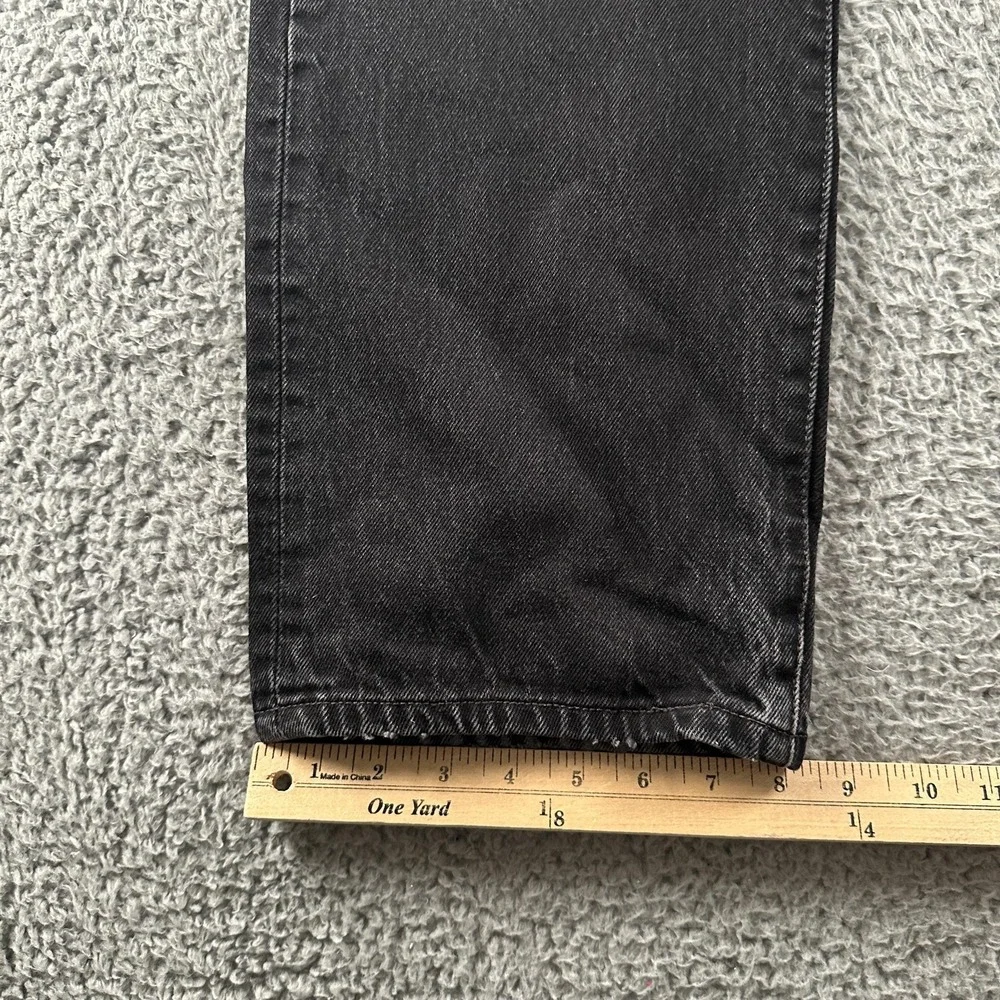 Levis 501xx Jeans Mens 34x30 Black Straight Leg Button Fly Dark Wash Denim Y2K